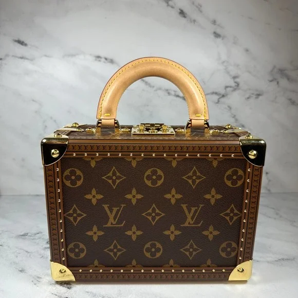 Louis Vuitton Petite Valise Trunk Bag Monogram LV box Purse Crossbody/Tote - Picture 4 of 16